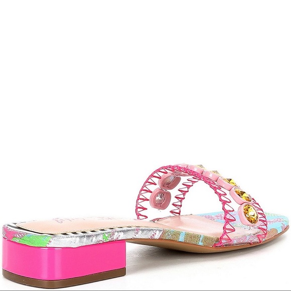 Betsey Johnson Nelly Embellished Detail Slides - Picture 3 of 3